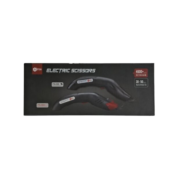 Pin Electric Scissors - A sleek, cordless tool with a comfortable grip and sharp blades, designed for precise and effortless cutting of various materials