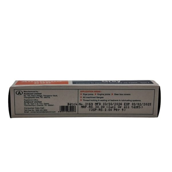 Anabond 696 Liquid Gasket in a 15g grey tube, designed for high-performance, leak-proof sealing. Ideal for automotive, industrial, and household applications with easy application and durable results