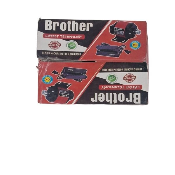 Brother Sewing Machine Motor & Regulator ANP, 0.5 HP with 8500 RPM, operates at 220/230 volts and 50 Hz. Durable, high-speed motor made in India for professional sewing tasks, providing smooth performance and precise control for various fabric types